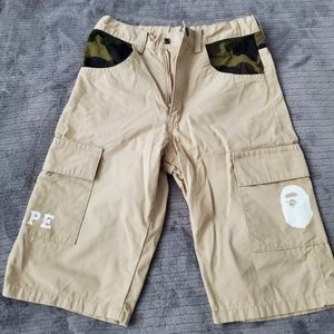 Authentic Bape Kids Cargo Shorts - sz 140